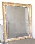 french antique foxed mirror